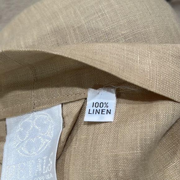 Petals VINTAGE Beige LINEN KIMONO, COPPOLA & BOWERS SIZE L - Picture 11 of 12